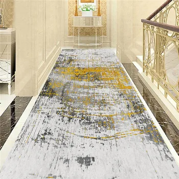 Modernus geometrinis viešbučio prieškambaris kilimas namų koridorius ilgas kilimas minkštas laiptų kilimas įėjimo grindų durų kilimėlis Šiaurės praėjimo bėgiko kilimėlis