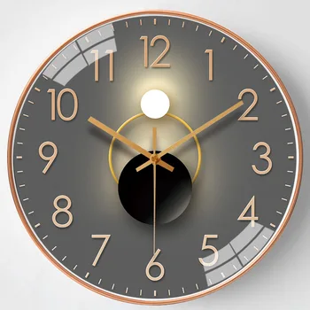Modernus paprastas punktualumas Kvarcinis sieninis laikrodis Šviesos šešėlis Geometrinis dizainas Tylus judėjimas Svetainė Miegamojo dekoro pakabukas
