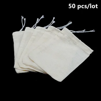 Muslino arbata su maišeliais Papuošalų pakuotės sutraukiamieji krepšiai Mini paketėlis 6x8/8x10/10x15cm Sandėliavimas Medvilnė Daugiafunkcinis Vnt 50 Tuščias