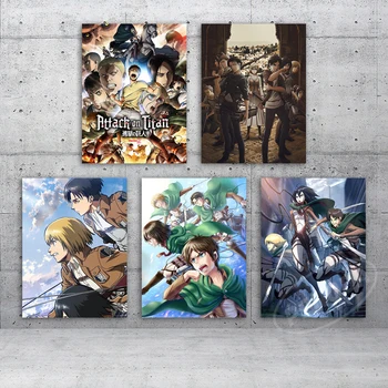 Namų dekoravimas Mikasa Ackerman paveikslai Drobės paveikslėliai Ataka prieš Titaną Anime plakatas HD spausdina be rėmo sienų meno svetainė