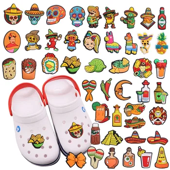 Naujas atvykimas 1vnt Batų žavesys Meksikietiško stiliaus kaktusas Citrinų dainininkės skrybėlių aksesuarai PVC batų dekoravimas apyrankėms Croc Jibz dovana