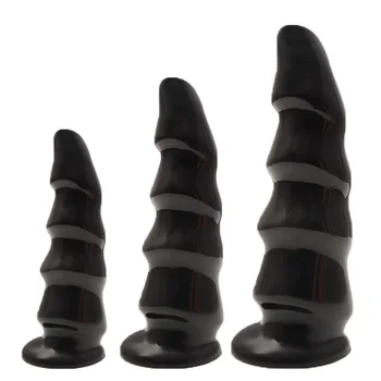 Naujas Chaki banguotas pagodos formos analinis kištukas Skystas silikonas Minkštas Erotinis vestibuliarinis žaislas Moteriškas masturbatorius Dildo Moterys Didžiulis sekso žaislas