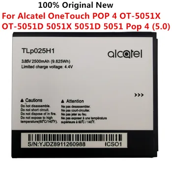 Naujas TLp025H1 akumuliatorius, skirtas Alcatel OneTouch POP 4 OT-5051X OT-5051D 5051X 5051D 5051 Pop 4 (5.0) TLp025H7 mobilusis telefonas