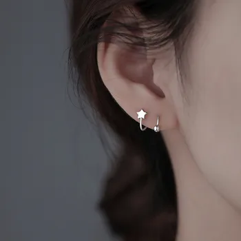 Naujasis korėjietiškas spyruoklinis varžtas Ausų smeigės Mada Elegantiški mažų žvaigždžių auskarai Moteriški papuošalai
