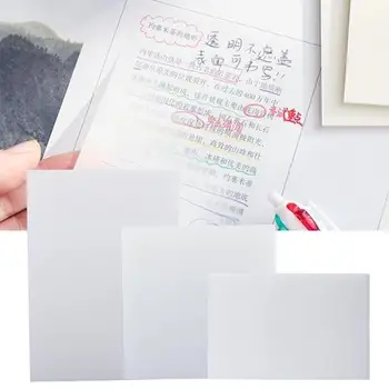 Neperšlampami lipnūs biuro reikmenys Užrašų knygelė PET atmintinės bloknotas Skaidrūs lipnūs lapeliai Kasdieniai darbų sąrašo planavimo priemonės lipdukai