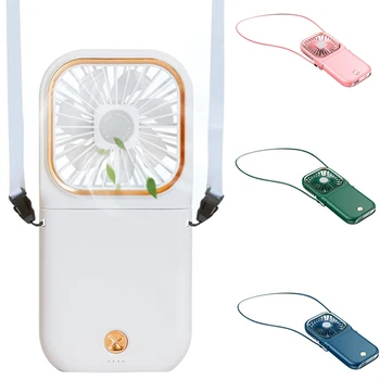 Nešiojamasis mini ventiliatorius Asmeninis kaklo ventiliatorius USB įkraunamas baterinis rankinis ventiliatorius vidaus ir lauko