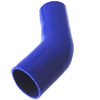 Nice universal 3-layer 51mm / 57mm / 60mm / 63mm / 70mm 45 ° silikoninė žarna tarpinis aušintuvas turbinos jungtis vamzdžio įsiurbimo vamzdis mėlyna