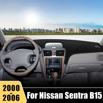 Nissan Sentra B15 2000 2001 2002 2003 2004 2005 2006 Automobilio prietaisų skydelio dangtelio kilimėlis Prietaisų skydelio lenta Saulės atspalvių kilimėlis Anti-UV priedai