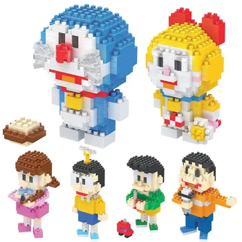 Nobita Mini statybiniai blokai Doraemoned animacinis filmas Shizuka Minamoto Honekawa Big G Brick Modelių žaidimai Žaislai kolekcionavimo blokui