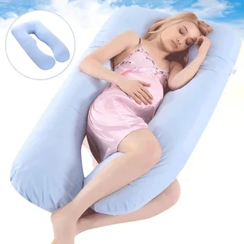 Nėščių pagalvių užvalkalas nėščioms moterims Pagalvės užvalkalas U formos motinos pagalvėlės užvalkalas Šoninė mieganti medvilnė 80 * 160CM