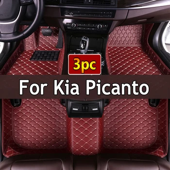 odiniai automobilių grindų kilimėliai Kia Picanto Morning Grand Eko Taxi JA 2012~2017 5door Anti-dirty Car Mat Tapete Carro automobilių aksesuarai