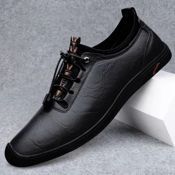 odiniai laisvalaikio batai vyriški suvarstomi batai Laisvalaikio mados sportbačiai Patogūs odiniai batai 2023 Nauja