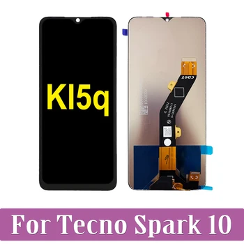Originalus 6.6'' skirtas Tecno Spark 10 Spark10 KI5q LCD ekrano jutiklinio ekrano skaitmeninimo įrenginio surinkimui