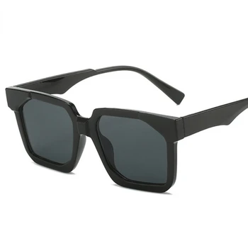 Oversized kvadratinė želė spalva Moteriški akiniai nuo saulės Mados prekės ženklas Dizainerio atspalviai UV400 plokščias viršus Vyriškos kniedės Akiniai nuo saulės