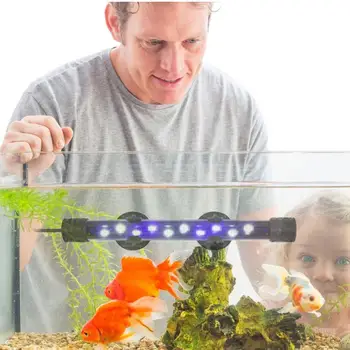 Panardinamas LED juostos akvariumo apšvietimas Povandeninis žuvų rezervuaras Lengvas žuvų rezervuaras Dekoracijos LED šviesos strypas Lazda žuvų rezervuarams