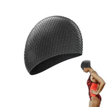 Paplūdimio plaukimo kepurės baseinas Silikoninė kepurė plaukimo įrangai moterims Vyrai Paauglės merginos paplūdimio viešbučiui Pagrindinis