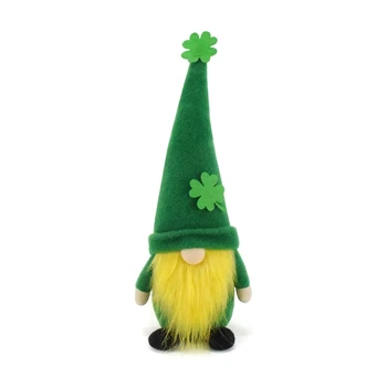Patricks Day Gnomes Dekoravimas Švedų beveidės lėlės Sodybos namų stalo dekoro papuošalai Airijos festivalio vakarėlio žaislui