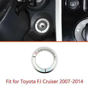 patvarus Naujas naudingas uždegimo jungiklio apdailos keitimas Sidabrinis paleidimo mygtukas Aliuminis Toyota FJ Cruiser 07-2014