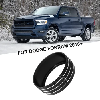 Perfect Fit Juodas pavarų perjungimo jungiklio mygtukas Rankenėlės dangtelio žiedas Dodge skirtas RAM 1500 2018 2020 Pagerinkite savo vairavimo patirtį