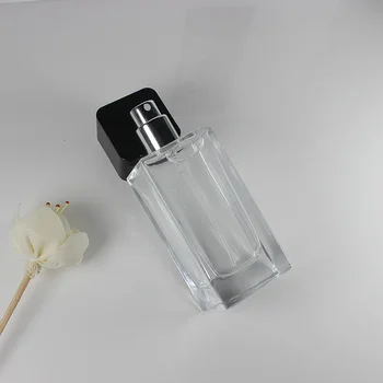 Perfume Bottle Square stiklinis kvepalų buteliukas su skaidriu bajoneto nešiojamu purškiamų kvepalų pavyzdžiu kvepiantis buteliukas tuščias buteliukas