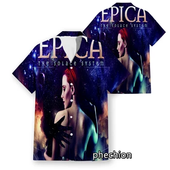 Phechion Havajų trumpomis rankovėmis vyriški marškiniai EPICA 3D spausdinti laisvalaikio marškiniai Fashion Men Tops W12