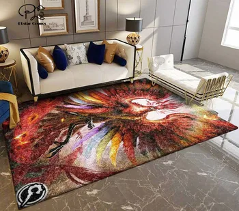 Phoenix Area Kilimėlis Namų dekoras 3D spausdinimo kambario kilimėlis Grindys neslystantis kilimas Namų dekoravimas Teminis svetainės kilimas 3