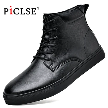 PICLSE Luxury Brand Genuin Leather Vyriški batai Verslas Laisvalaikio odiniai aulinukai vyrams Botas Hombre
