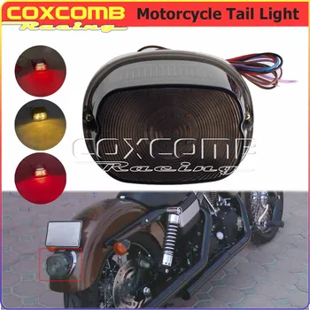 Plastikinis motociklo LED galinis žibintas 12V valstybinis numeris Galinis važiavimo stabdžių stabdymo žibintas Harley Dyna Touring Glide Sportster XL1200 883