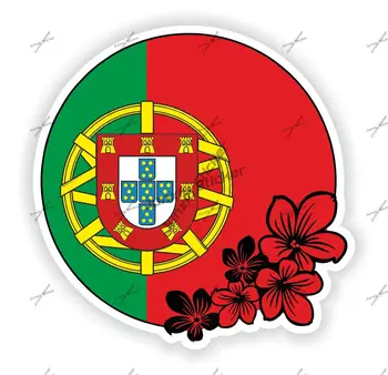 Portugalija Lipdukas Apvali vėliava nešiojamam kompiuteriui Knyga Šaldytuvas Gitara Motociklas Šalmas Įrankių dėžė Durys PC Valtis Pasirinktiniai lipdukai Automobilių priedai