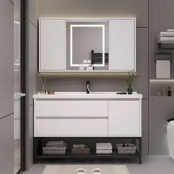 Prabangios vonios veidrodžių spintelės Daiktadėžė Praustuvas Keramika Integruotas baseinas Vonios kambarys Spintelė su kriaukle Namų baldai
