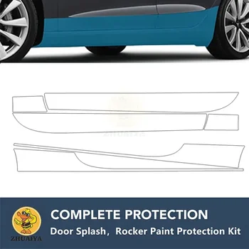 PreCut Rocker Panels Paint Protection Clear Bra Guard Kit 7.5mil TPU PPF for AUDI A5 S5 BASE S-LINE 2016-2017