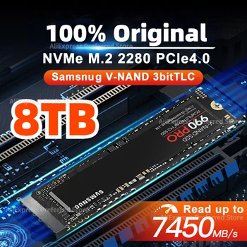 PS5 SSD 1TB M2 2280 990 PRO 2TB 4TB vidinis kietojo kūno diskas PCIe Gen 4.0 x 4 NVMe 2.0 Staliniam kompiuteriui 100% originalas