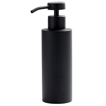 Rankinis muilo dozatorius-nerūdijančio plieno indų vonios stalviršio losjonų dozatoriai, juodo skysčio plovimo šlifuoto metalo muilo butelis