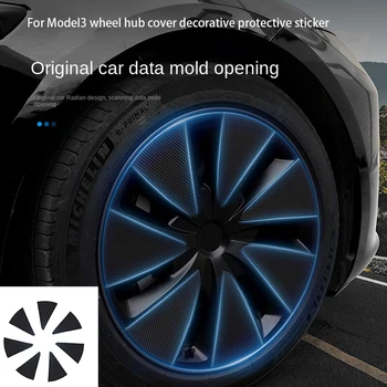 Rato stebulės lipdukai Tesla Model 3+ ratlankiams Lipdukai Įbrėžimų taisymo apsauginė plėvelė Naujas Model 3 Highland 2024 priedai