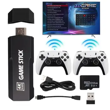 Retro Play Game Stick Dual Controllers 4K Game Stick Classic Game Relive Childhood Fun Plug And Play High Definition Output