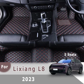 RHD kilimai Li Lixiang L8 2023 (5 sėdimos vietos) Automobilių grindų kilimėliai Automobilių aksesuarai Salonas Kojų pagalvėlės Dangteliai Transporto priemonės Kilimėliai atsparūs vandeniui