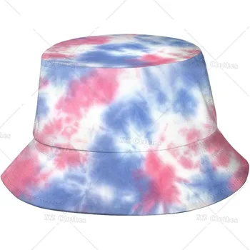 Rožinė ir mėlyna kaušo kepurė moterims Vyrai Paaugliai paplūdimyje Lauko mada Supakuotos saulės kepurės Žvejo kepurės