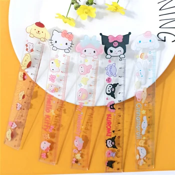 Sanrio valdovas Mano melodija Kuromi Hello Kitty Mokykliniai reikmenys Skaidrus akrilas Kawaii rašiklio krepšys Animacinis filmas Anime Kanceliarinės prekės Merginos dovanos