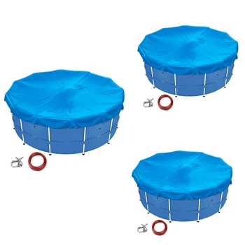 Saulės baseino dangtis antžeminiams baseinams, 21 pėdos apvalūs baseino šildytuvai, kubilo dangtis patalpoms lengvai montuojamas mėlynas