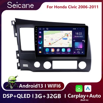 Seicane 10,1 colių Android 13 automobilių GPS navigacija 2DIN radijas 2006 2007 2008 2009 2010 2011 Honda Civic Bluetooth AutoStereo