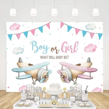 Senovinis orlaivis Lytis atskleidžia foną Berniukas ar mergaitė Koks bus kūdikis Reklamjuostė Rožiniai mėlyni debesys Fotografija Fono nuotraukų rekvizitai