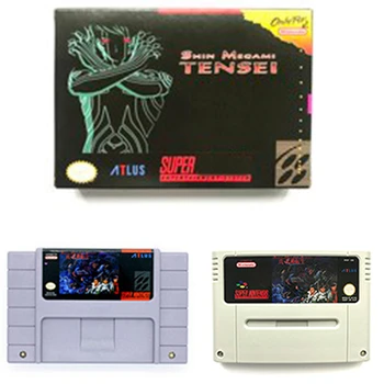Shin Megami Tensei žaidimo kasetė Snes ntsc pal vaizdo žaidimui
