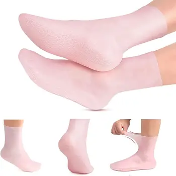 Silikonas įtrūkusių pėdų taisymui Priežiūros kojinės Pėdų priežiūros kojinės Kojinės Pėdų SPA pedikiūras Kojinės Drėkinamosios kojinės Ilgos silikoninės kojinės
