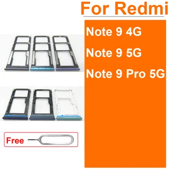 Sim kortelių dėklo laikiklis, skirtas Xiaomi Redmi Note 9 Note 9 Note 9 Pro 4G 5G Sim kortelių adapterio lizdo atsarginės dalys