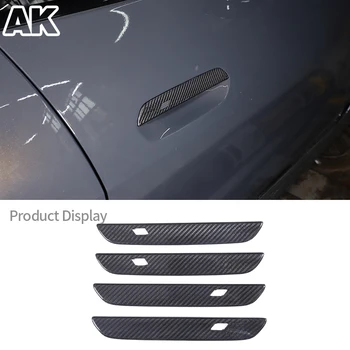 skirta BMW 4 serijos G26 2022 tikro anglies pluošto automobilio durų rankena Išorinės rankenos dangtelis Dekoratyvinis lipdukas Automobilio išorės priedai
