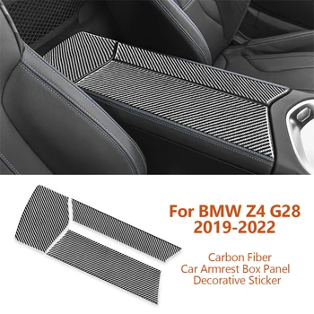 skirta BMW Z4 G28 G29 2019-2022 Anglies pluošto automobilis Centrinis valdymas Porankis Turėklų dėžutės skydas Dekoratyviniai lipdukai Automobilių priedai
