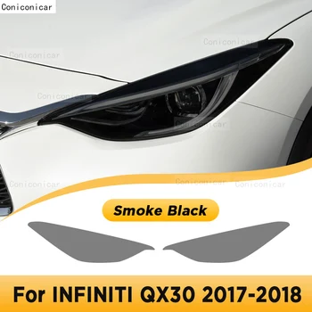 skirta INFINITI QX30 2017 2018 m. automobilio žibintų atspalvis Juoda apsauginės plėvelės apsauga Skaidri TPU priekinių žibintų lipdukų priedai