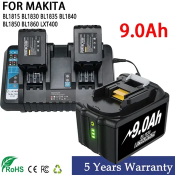 skirta Makita 18V 9000mAh įkraunamai ličio jonų baterijai, skirta Makita įrankių gręžtuvui BL1850b BL1860 BL1860 BL1830 BL1815 BL1840 LXT400