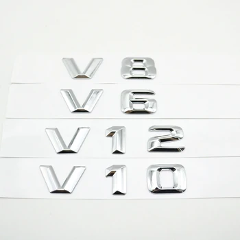 skirta V6 V8 V10 V12 AMG uodegos emblema Galinė bagažinė Logotipas Šoninis ženklas Automobilio lipdukas