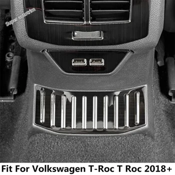 Skirta Volkswagen T-Roc T Roc 2018 - 2022 Rear Middle Anti-Kick Scuff Plate Bumper Cover Apdailos nerūdijančio plieno salono priedai